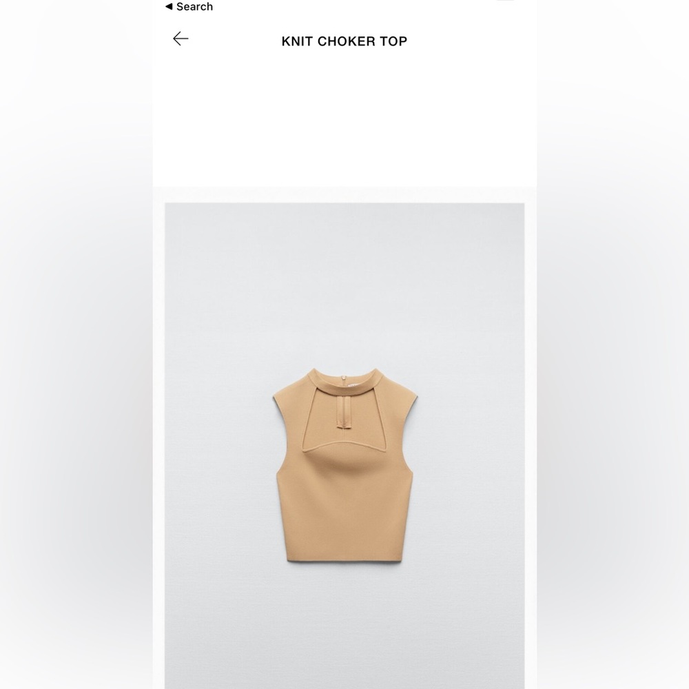 Zara knit choker top size small